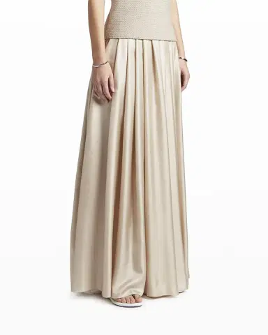 Giorgio Armani Silk Twill Maxi Skirt | Thumbnail 1