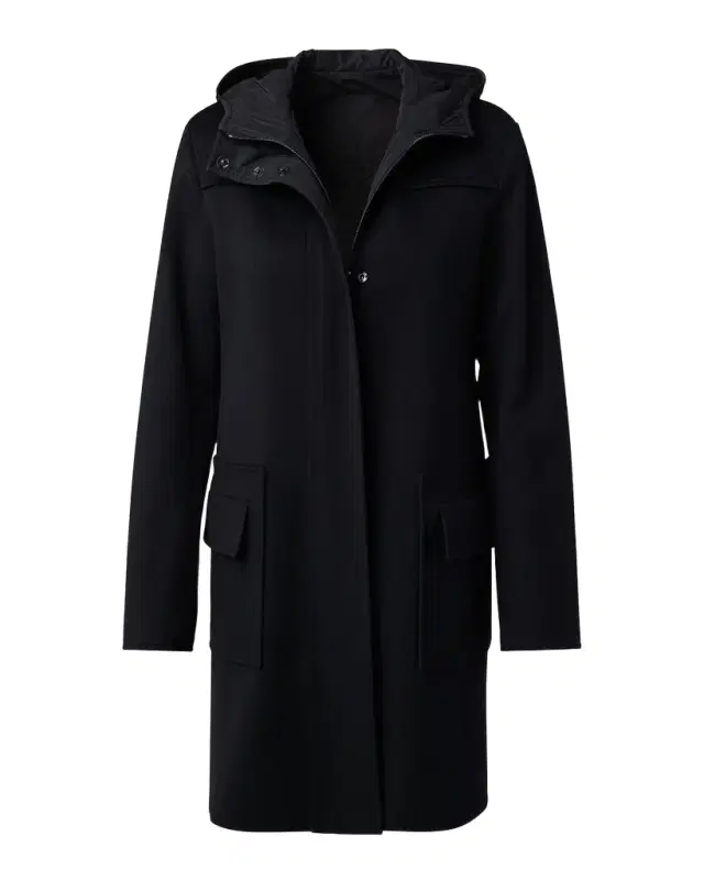 Akris punto Duffle Reversible Hooded Coat