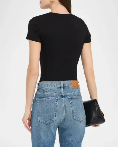 MAJESTIC FILATURES Soft Touch Short-Sleeve V-Neck Top | Thumbnail 3 MAJESTIC FILATURES Soft Touch Short-Sleeve V-Neck Top | Thumbnail 3