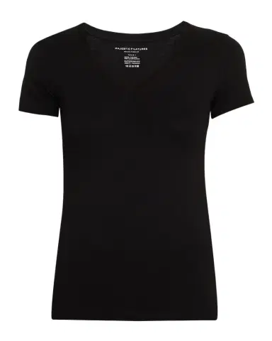 MAJESTIC FILATURES Soft Touch Short-Sleeve V-Neck Top | Thumbnail 1 MAJESTIC FILATURES Soft Touch Short-Sleeve V-Neck Top | Thumbnail 1