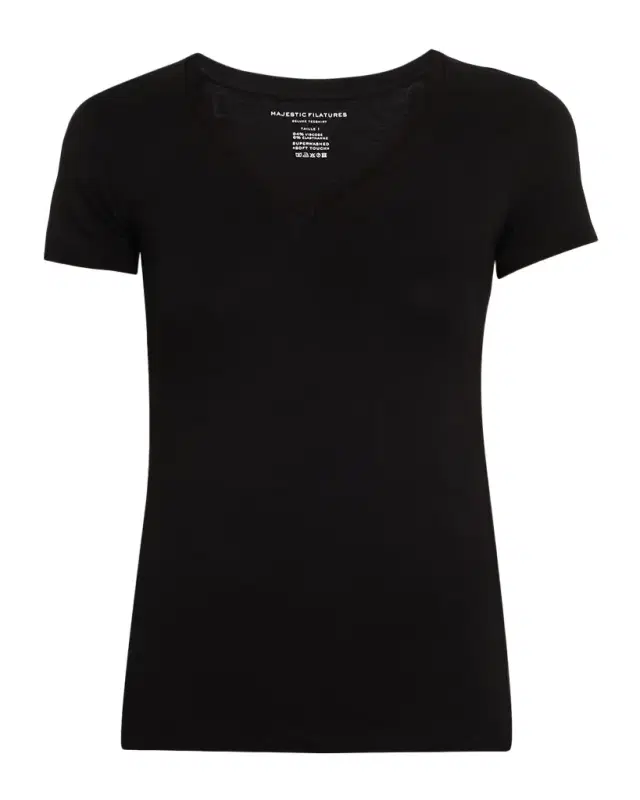 Soft Touch Short-Sleeve V-Neck Top