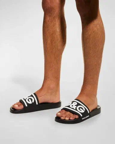 Dolce & Gabbana Men's Logo Pool Slides | Thumbnail 2 Dolce & Gabbana Men's Logo Pool Slides | Thumbnail 2