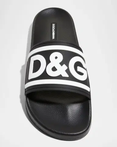 Dolce & Gabbana Men's Logo Pool Slides | Thumbnail 5 Dolce & Gabbana Men's Logo Pool Slides | Thumbnail 5