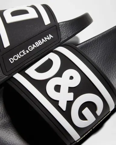 Dolce & Gabbana Men's Logo Pool Slides | Thumbnail 7 Dolce & Gabbana Men's Logo Pool Slides | Thumbnail 7