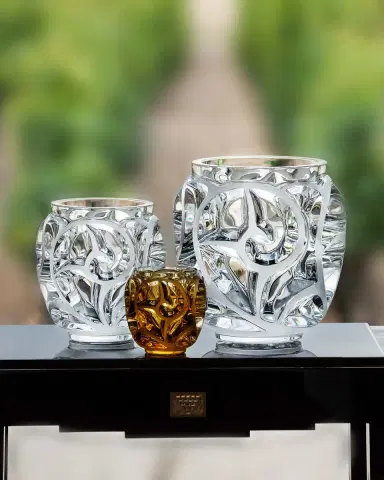 Lalique Tourbillions Amber Crystal Vase | Thumbnail 2