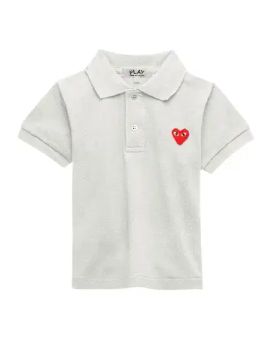 Comme des Garcons Kid's Heart Graphic Polo Shirt, Size -6 | Thumbnail 1