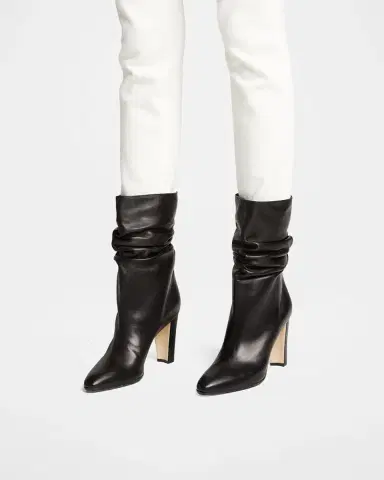 Manolo Blahnik Calasso Napa Slouchy Mid Booties | Thumbnail 2