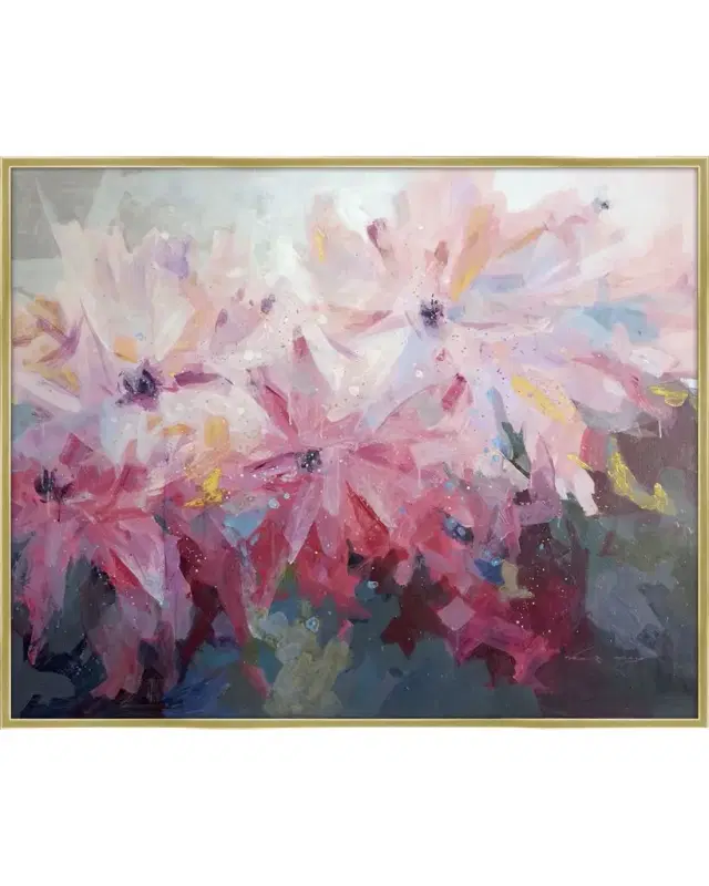 Prestige Arts Pompom Floral Giclee on Canvas