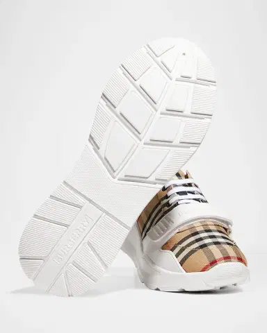 Burberry Men's Vintage Check Canvas Low-Top Sneakers | Thumbnail 7 Burberry Men's Vintage Check Canvas Low-Top Sneakers | Thumbnail 7
