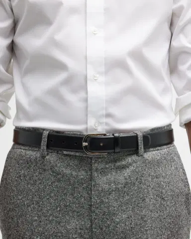 Simonnot Godard Men 's Saffiano Leather Belt, 30mm | Thumbnail 2