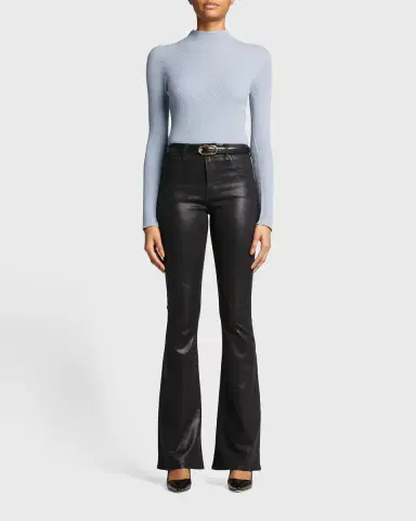 L'Agence Marty Ultra High-Rise Coated Flare Jeans | Thumbnail 2 L'Agence Marty Ultra High-Rise Coated Flare Jeans | Thumbnail 2
