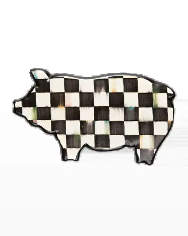 MacKenzie-Childs 10" Courtly Check Pig Trivet | Thumbnail 2
