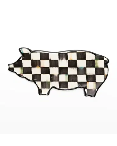 MacKenzie-Childs 10" Courtly Check Pig Trivet | Thumbnail 3