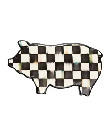 MacKenzie-Childs 10" Courtly Check Pig Trivet | Thumbnail 1