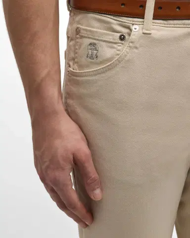 Brunello Cucinelli Men 's Bull Denim Skinny-Fit Pants | Thumbnail 5 Brunello Cucinelli Men 's Bull Denim Skinny-Fit Pants | Thumbnail 5