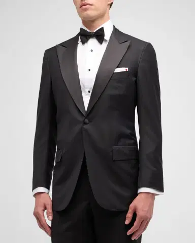 Kiton Men 's Peak Wool Tuxedo | Thumbnail 4 Kiton Men 's Peak Wool Tuxedo | Thumbnail 4