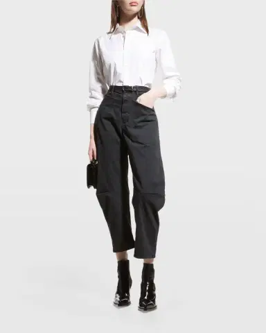 Nili Lotan Shon Mid-Rise Cropped Pants | Thumbnail 2