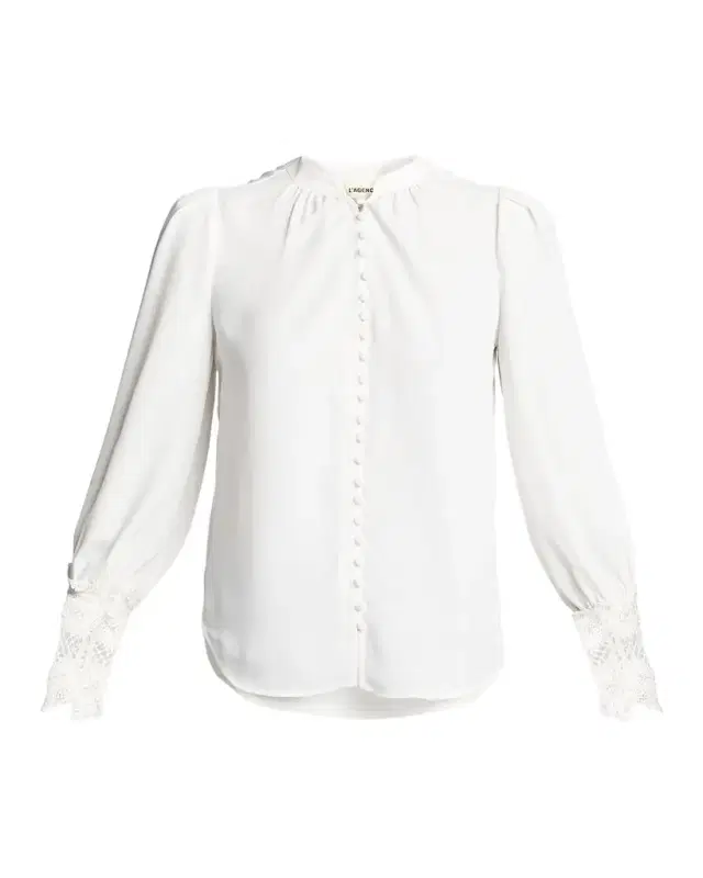 L 'Agence Ava Lace-Cuff Blouse