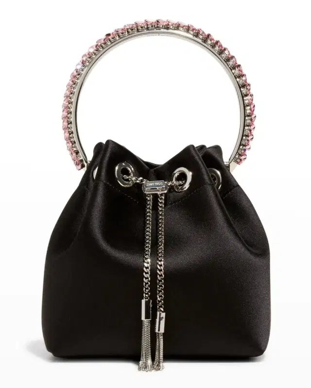 Jimmy Choo Bon Bon Satin with Crystal Handle