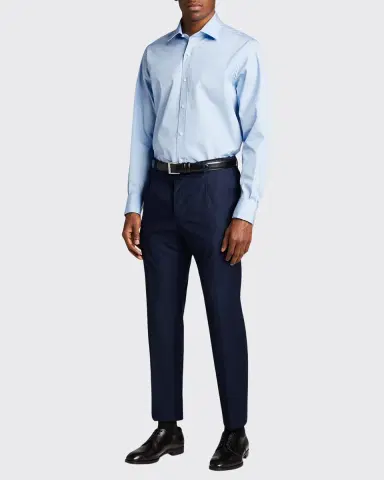 Bergdorf Goodman Men's Poplin French-Cuff Dress Shirt | Thumbnail 3