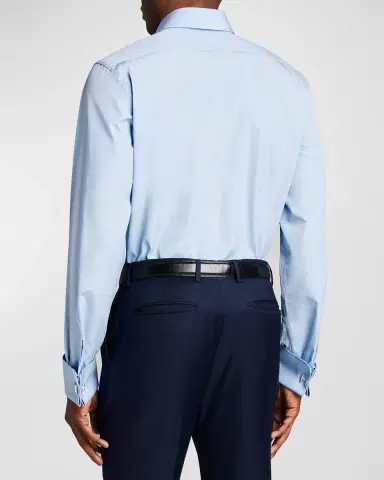 Bergdorf Goodman Men's Poplin French-Cuff Dress Shirt | Thumbnail 4