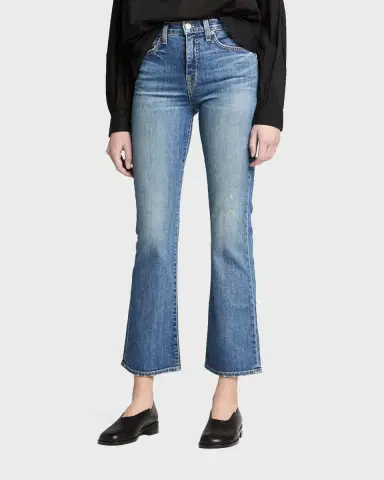 Nili Lotan Mid-Rise Bootcut Crop Jeans | Thumbnail 2