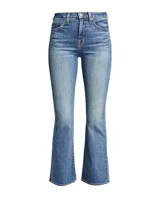 Mid-Rise Bootcut Crop Jeans