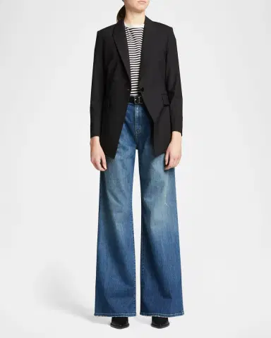 Nili Lotan Flora Pleated Wide-Leg Trouser Jeans | Thumbnail 2 Nili Lotan Flora Pleated Wide-Leg Trouser Jeans | Thumbnail 2