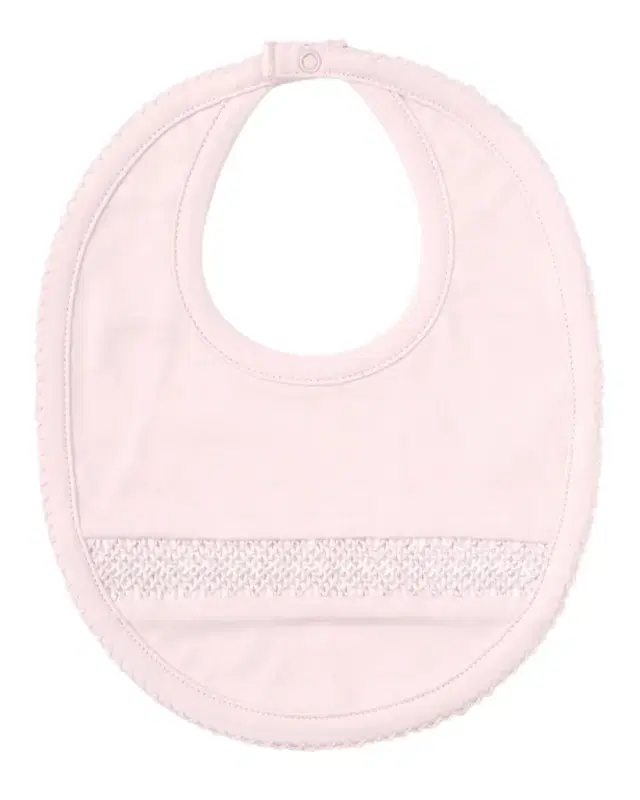 Girl 's Hand-Smocked Pima Cotton Baby Bib