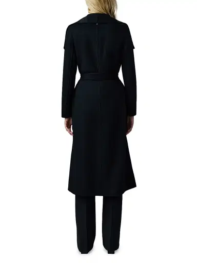 Mackage Women's Belted Light Wool Coat - Black - Size XL | Thumbnail 5