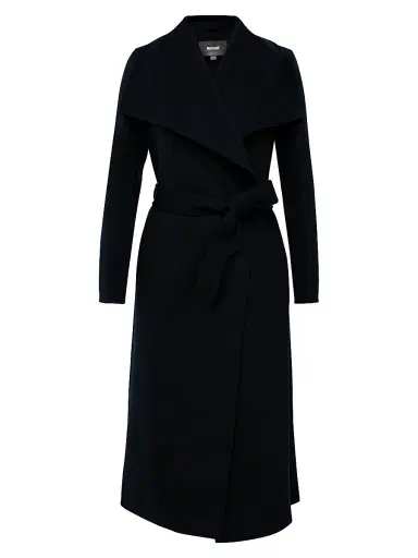 Mackage Women's Belted Light Wool Coat - Black - Size XL | Thumbnail 1