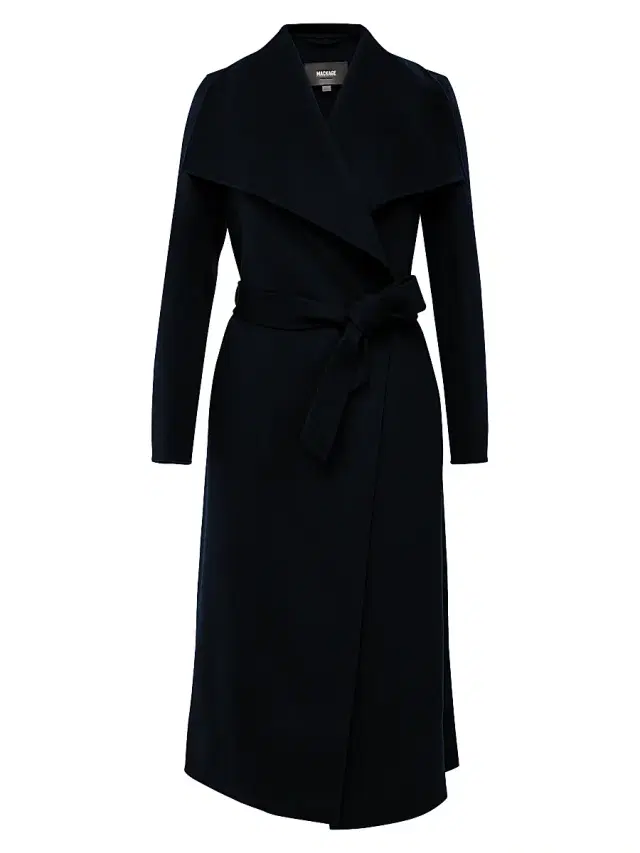 Mackage Women's Belted Light Wool Coat - Black