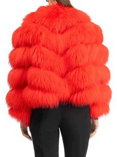 Gorski Women's Select Lamb Jacket - Red - Size Medium | Thumbnail 4