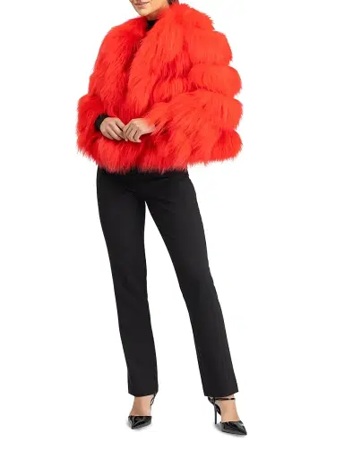 Gorski Women's Select Lamb Jacket - Red - Size Medium | Thumbnail 5