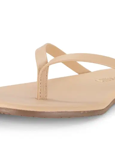 TKEES Women's Foundations Matte Leather Flip Flops - Sunkissed - Size 11 | Thumbnail 6