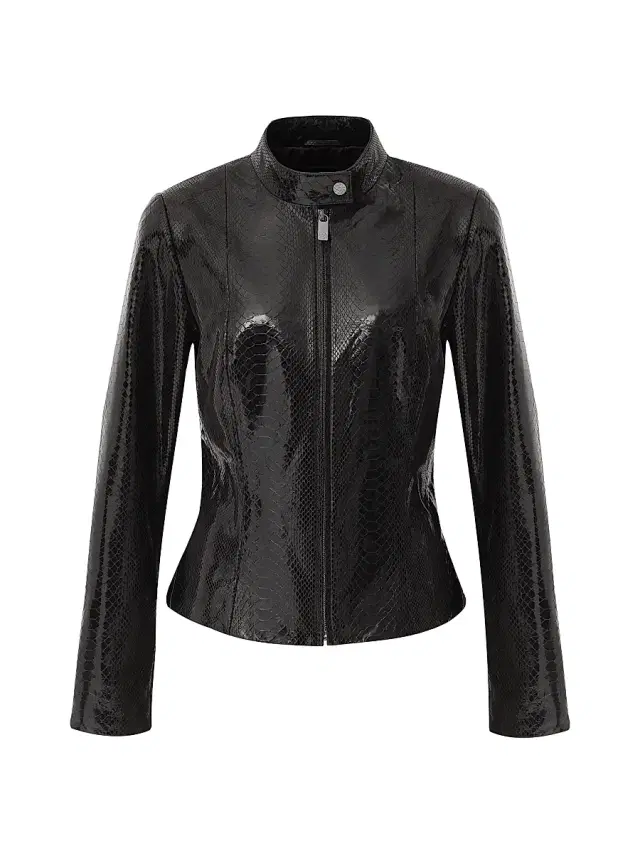 Gorski Women's Metis Suede Python Printed Zip Jacket - Anthracite