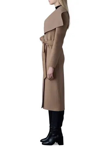 Mackage Women's Belted Light Wool Coat - Light Camel - Size XL | Thumbnail 3