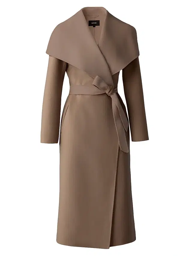 Mackage Women's Belted Light Wool Coat - Light Camel