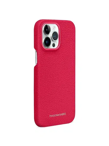 MAISON de SABRÉ Leather Phone Case (iPhone 15 Pro Max) - Shibuya Fuchsia | Thumbnail 3 MAISON de SABRÉ Leather Phone Case (iPhone 15 Pro Max) - Shibuya Fuchsia | Thumbnail 3