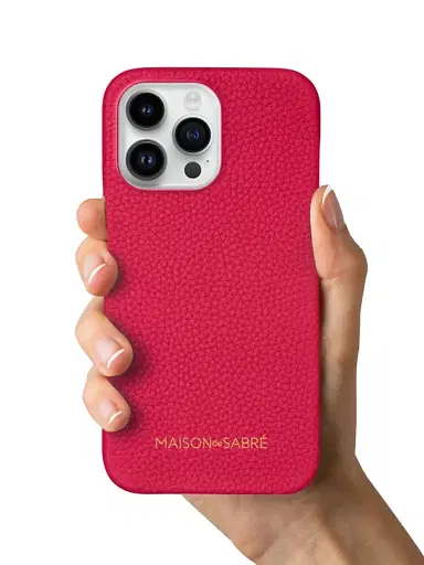 MAISON de SABRÉ Leather Phone Case (iPhone 15 Pro Max) - Shibuya Fuchsia | Thumbnail 4 MAISON de SABRÉ Leather Phone Case (iPhone 15 Pro Max) - Shibuya Fuchsia | Thumbnail 4