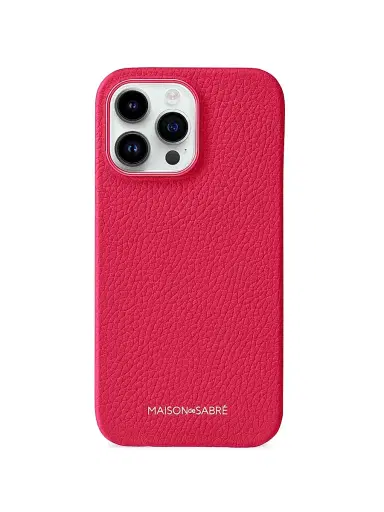 MAISON de SABRÉ Leather Phone Case (iPhone 15 Pro Max) - Shibuya Fuchsia | Thumbnail 1 MAISON de SABRÉ Leather Phone Case (iPhone 15 Pro Max) - Shibuya Fuchsia | Thumbnail 1