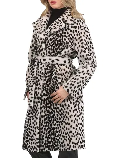 Gorski Women's Reversible Select Shearling Lamb Short Coat - Beige Multi - Size Medium | Thumbnail 3