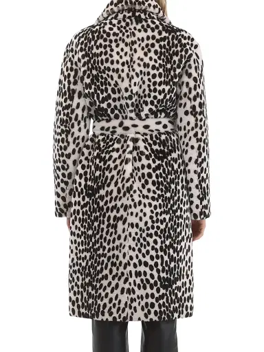 Gorski Women's Reversible Select Shearling Lamb Short Coat - Beige Multi - Size Medium | Thumbnail 4