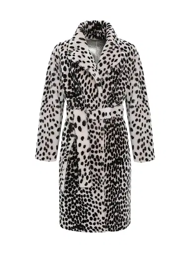 Gorski Women's Reversible Select Shearling Lamb Short Coat - Beige Multi - Size Medium | Thumbnail 1