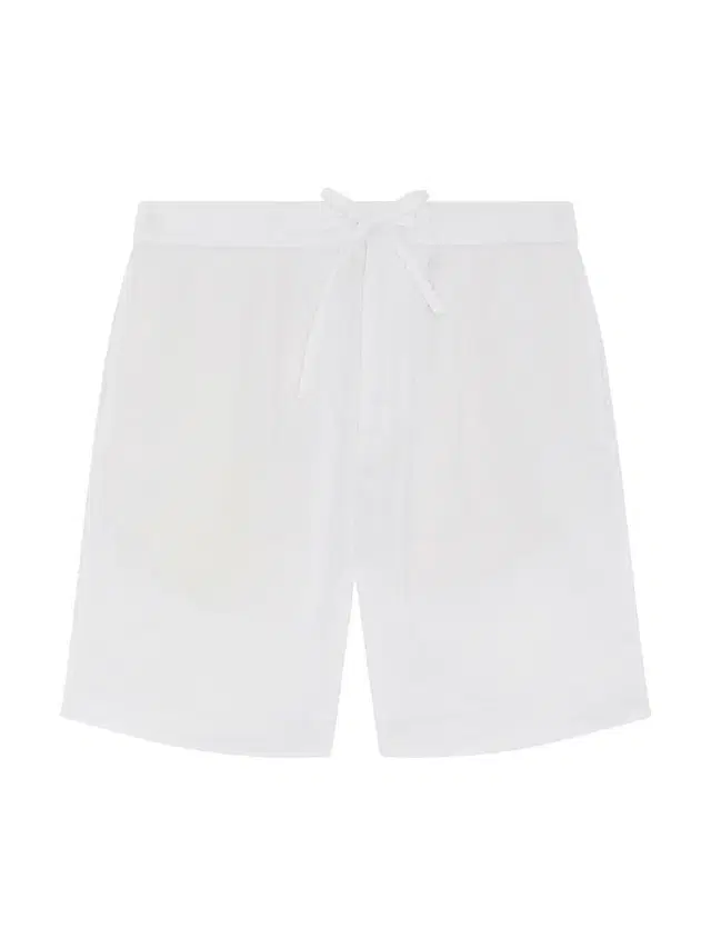 Frescobol Carioca Men's Felipe Linen-Cotton Drawstring Shorts - White