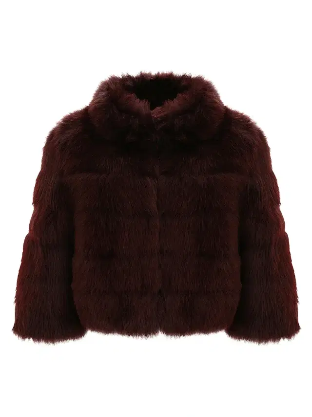 Gorski Women's Merinillo Shearling Lamb Bolero - Burgundy