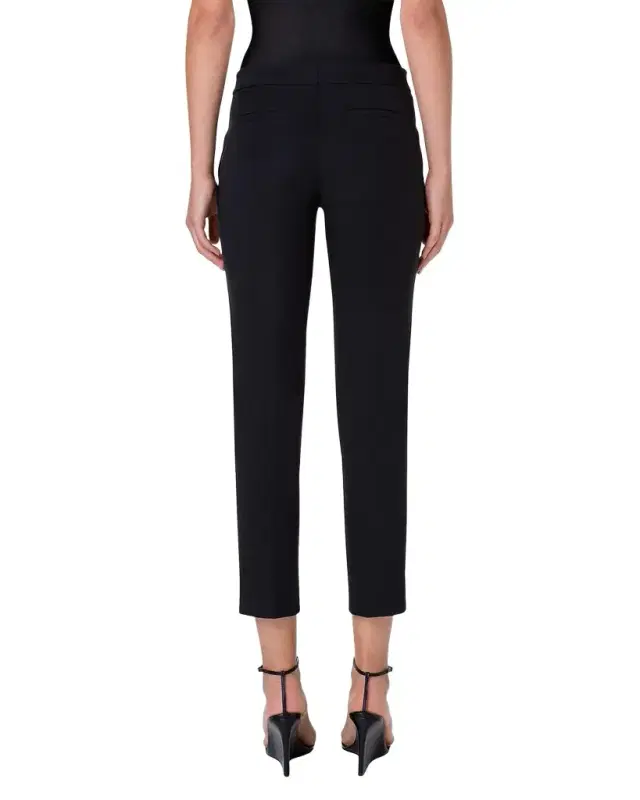 Akris punto Frankie Straight-Leg Cotton-Stretch Cropped Pants