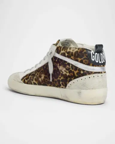 Golden Goose Mid Star Leopard-Print Leather Sneakers | Thumbnail 4 Golden Goose Mid Star Leopard-Print Leather Sneakers | Thumbnail 4