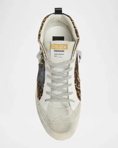 Golden Goose Mid Star Leopard-Print Leather Sneakers | Thumbnail 6 Golden Goose Mid Star Leopard-Print Leather Sneakers | Thumbnail 6
