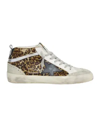 Golden Goose Mid Star Leopard-Print Leather Sneakers | Thumbnail 1 Golden Goose Mid Star Leopard-Print Leather Sneakers | Thumbnail 1